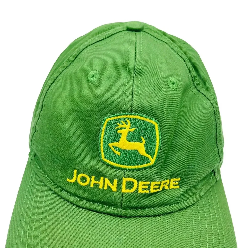Green John Deere Trucker Farmer Hat Baseball Cap Cotton Strap Back